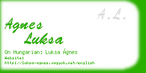 agnes luksa business card