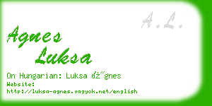 agnes luksa business card